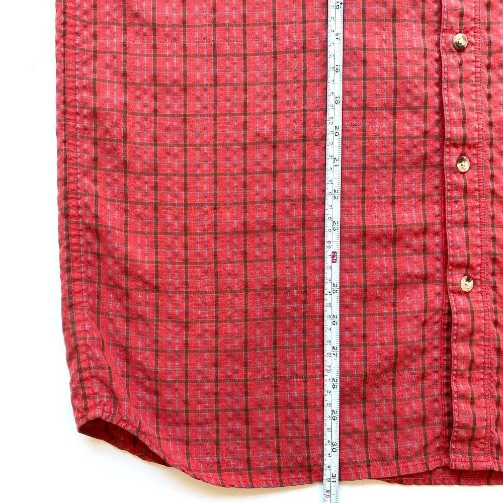 The North Face Hiking Shirt Red Plaid Size L